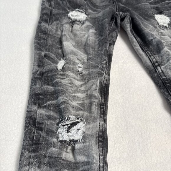 Evolution In Design Jeans Pants Boys Size 10 Black Denim Acid Wash - Picture 4 of 12